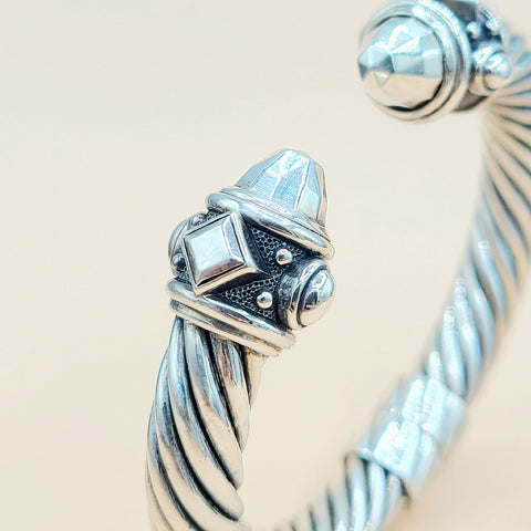  David Yurman 10mm Renaissance Sterling Silver Bracelet