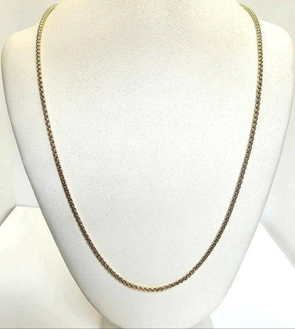 David Yurman 18K Gold Adjustable Box Chain Slider Necklace 38"