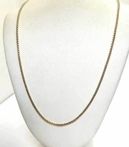 David Yurman 18K Gold Adjustable Box Chain Slider Necklace 38"