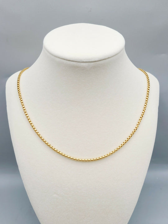 David Yurman 2.7mm Box Chain Necklace in 18k Gold, 22”