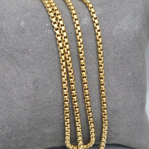 David Yurman 2.7mm Box Chain Necklace in 18k Gold, 22”