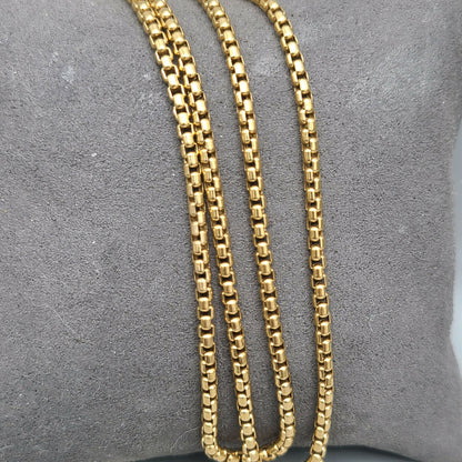David Yurman 2.7mm Box Chain Necklace in 18k Gold, 23.25”
