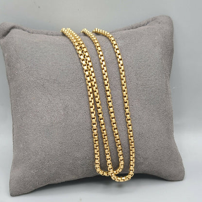 David Yurman 2.7mm Box Chain Necklace in 18k Gold, 23.25”