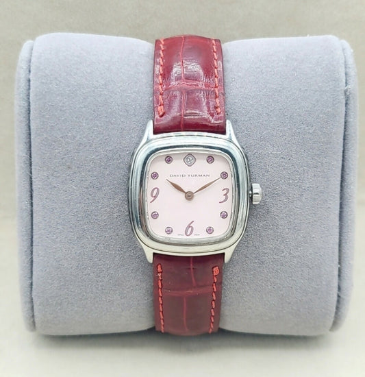 David Yurman 25mm Thoroughbred 25mm Watch With Pink Sapphire