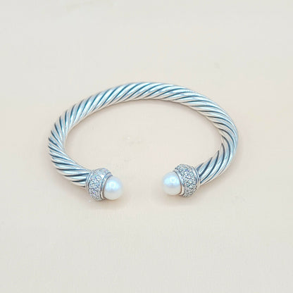 David Yurman Candy Pearl Diamond Cable Bracelet | Certified Pre-Owned  AYW Luxury #
