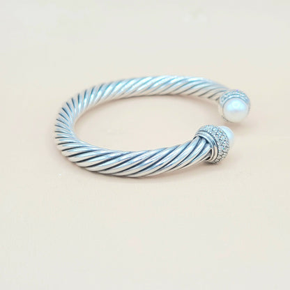 David Yurman Candy Pearl Diamond Cable Bracelet | Certified Pre-Owned  AYW Luxury #