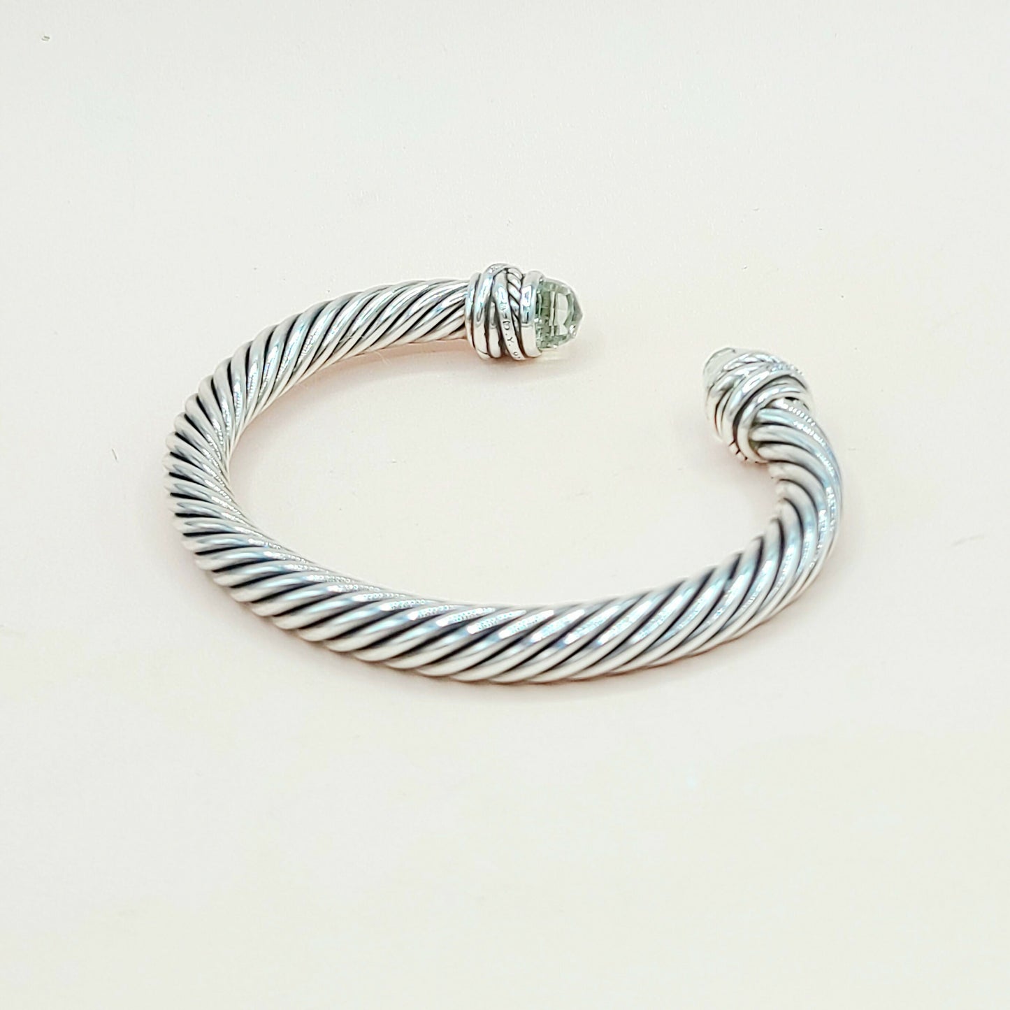  David Yurman-7mm Crossover-Prasiolite Diamond Bracelet