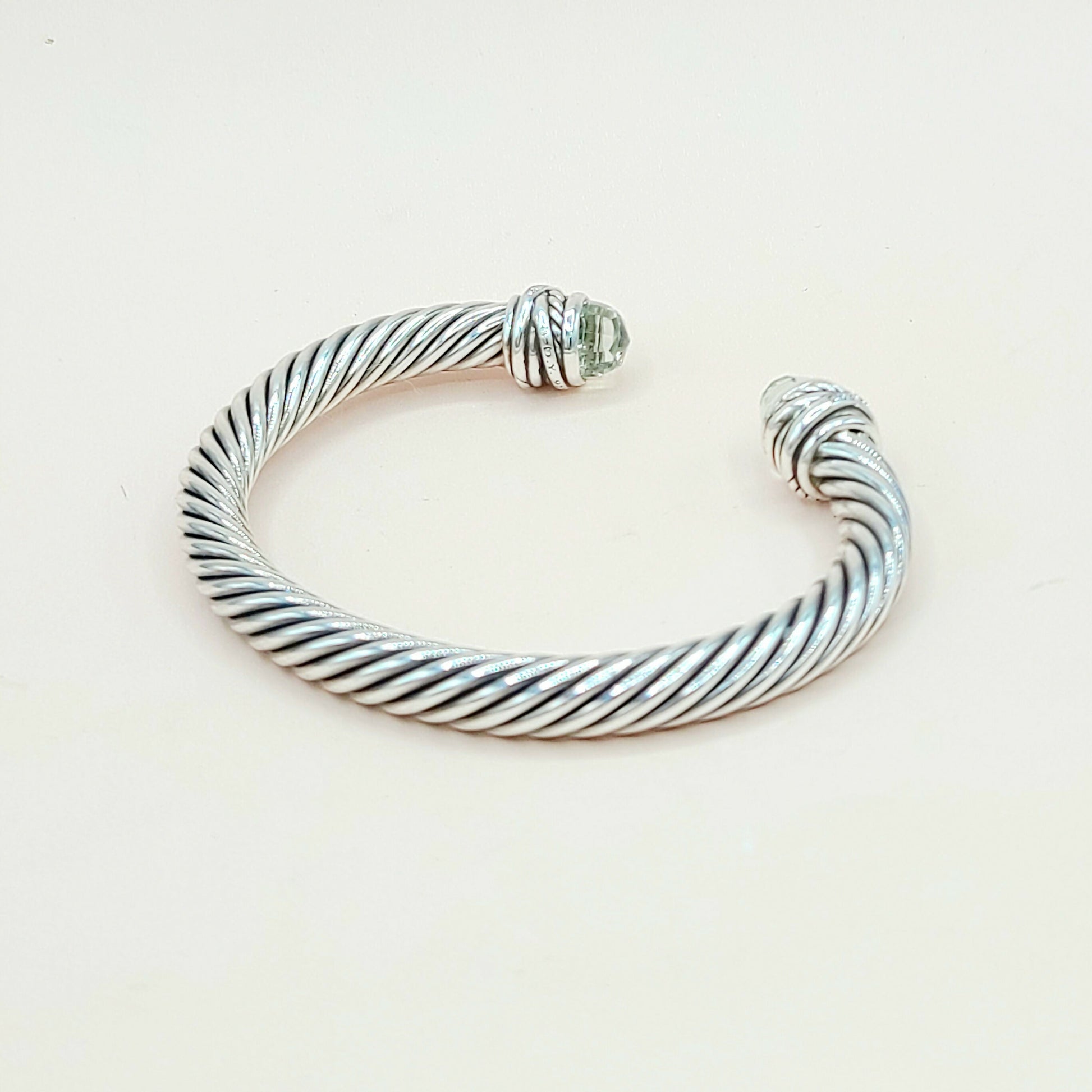  David Yurman-7mm Crossover-Prasiolite Diamond Bracelet