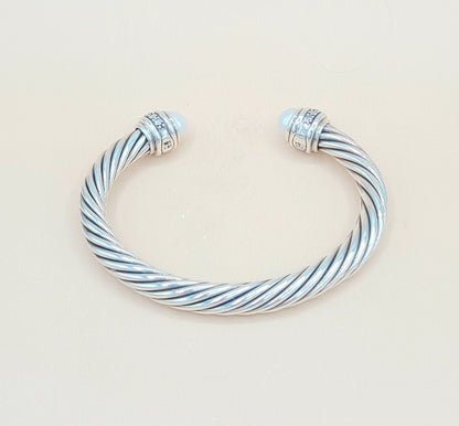    David Yurman 7mm Pearl Diamond Bracelet