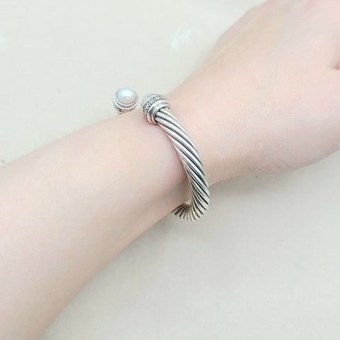  David Yurman 7mm Pearl Diamond Bracelet