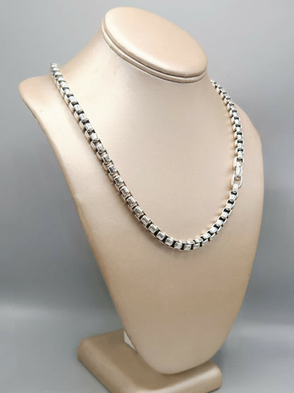 David Yurman 7mm Sterling Silver Box Chain Necklace