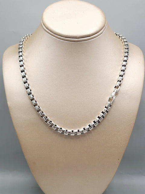David Yurman 7mm Sterling Silver Box Chain Necklace