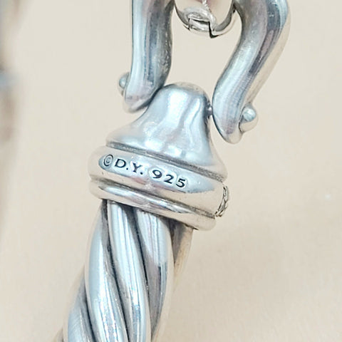  David Yurman-Cable-Buckle-Diamonds Bracelet,-8.5mm
