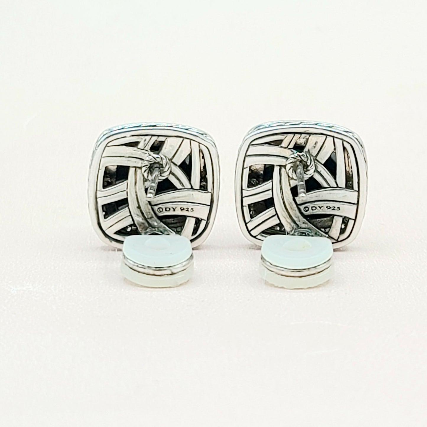 David Yurman Albion-11mm Black Orchid-Diamond-Earrings