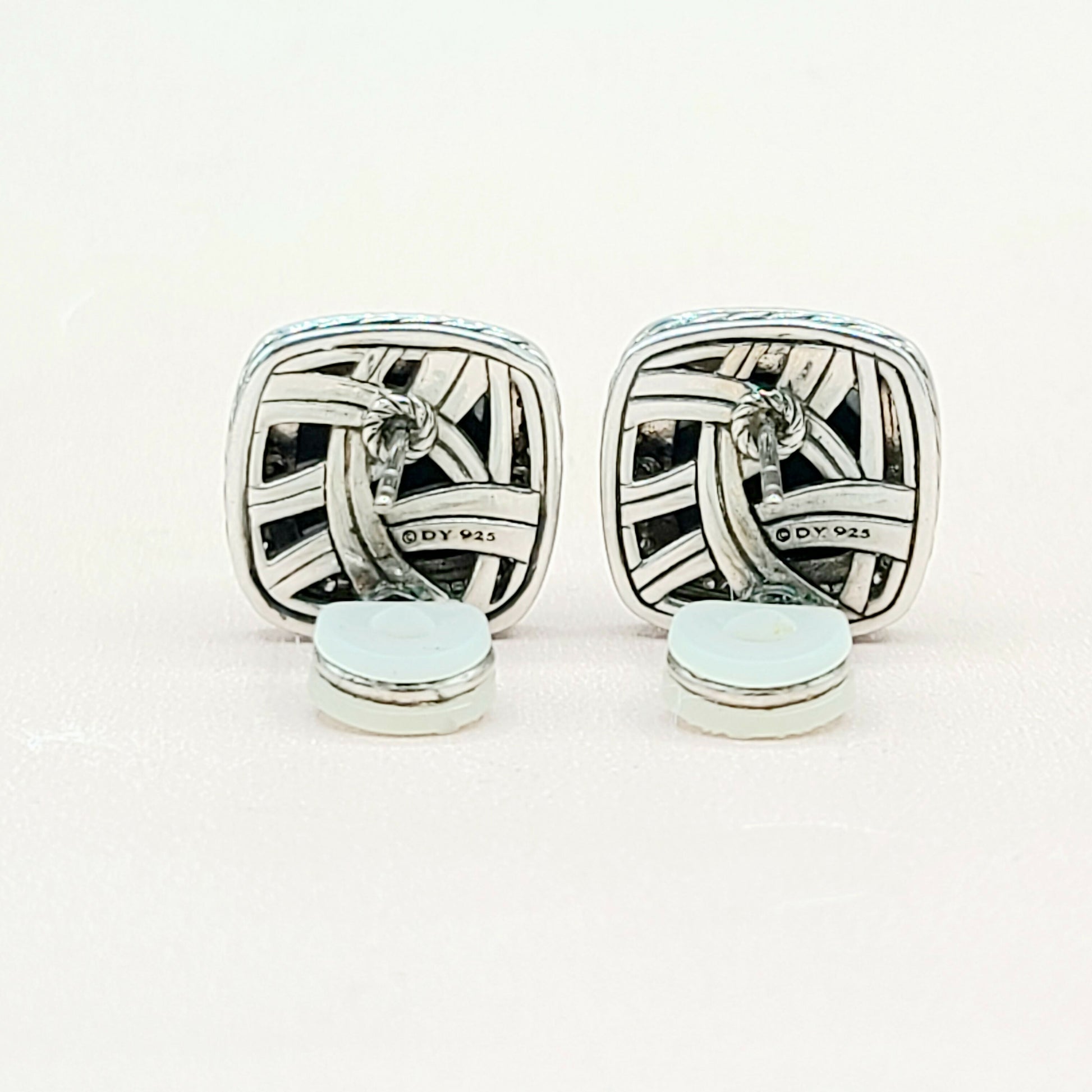  David Yurman Albion-11mm Black Orchid-Diamond-Earrings