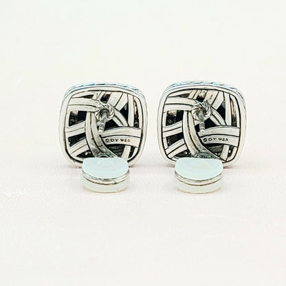  David Yurman Albion-11mm Black Orchid-Diamond-Earrings