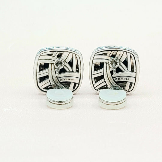  David Yurman Albion-11mm Black Orchid-Diamond-Earrings
