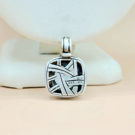  David Yurman Albion 11mm Blue Topaz Pendant Enhancer