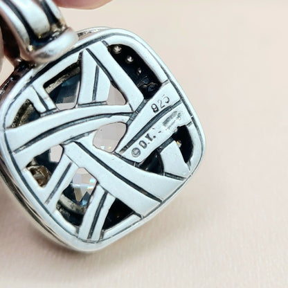  David Yurman Albion 11mm Blue Topaz Pendant Enhancer