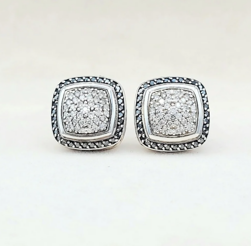 David Yurman Albion 11mm Pave Diamond Earrings
