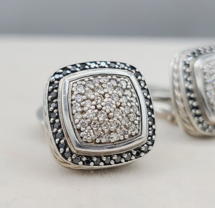 David Yurman Albion 11mm Pave Diamond Earrings
