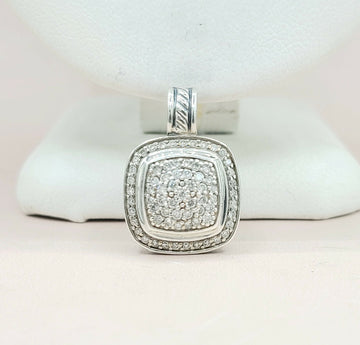  David Yurman Albion 11mm Pave Diamond Pendant Enhancer