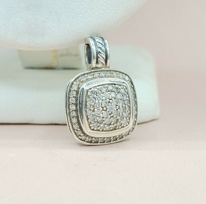  David Yurman Albion 11mm Pave Diamond Pendant Enhancer