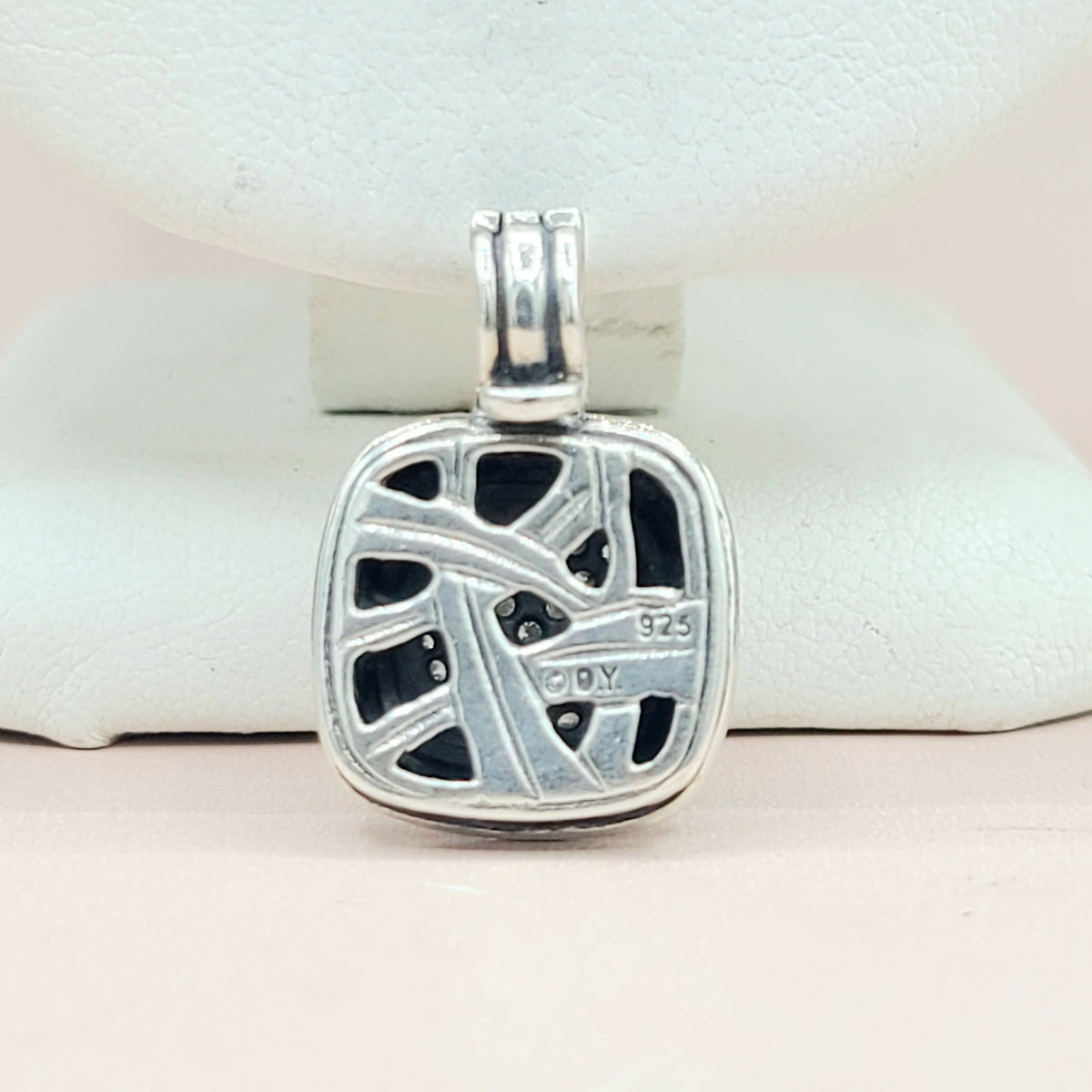  David Yurman Albion 11mm Pave Diamond Pendant Enhancer