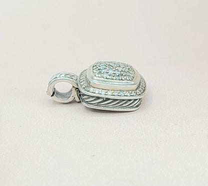  David Yurman Albion 11mm Pave Diamond Pendant Enhancer