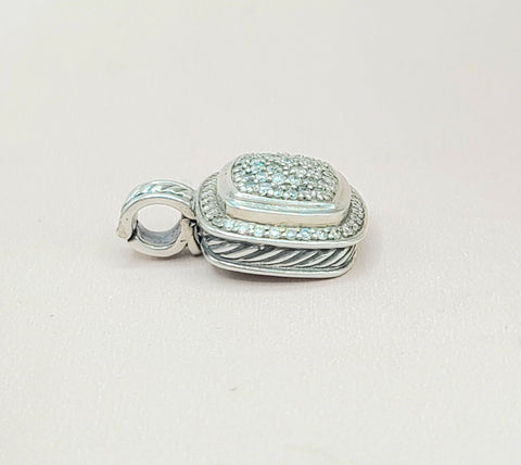  David Yurman Albion 11mm Pave Diamond Pendant Enhancer