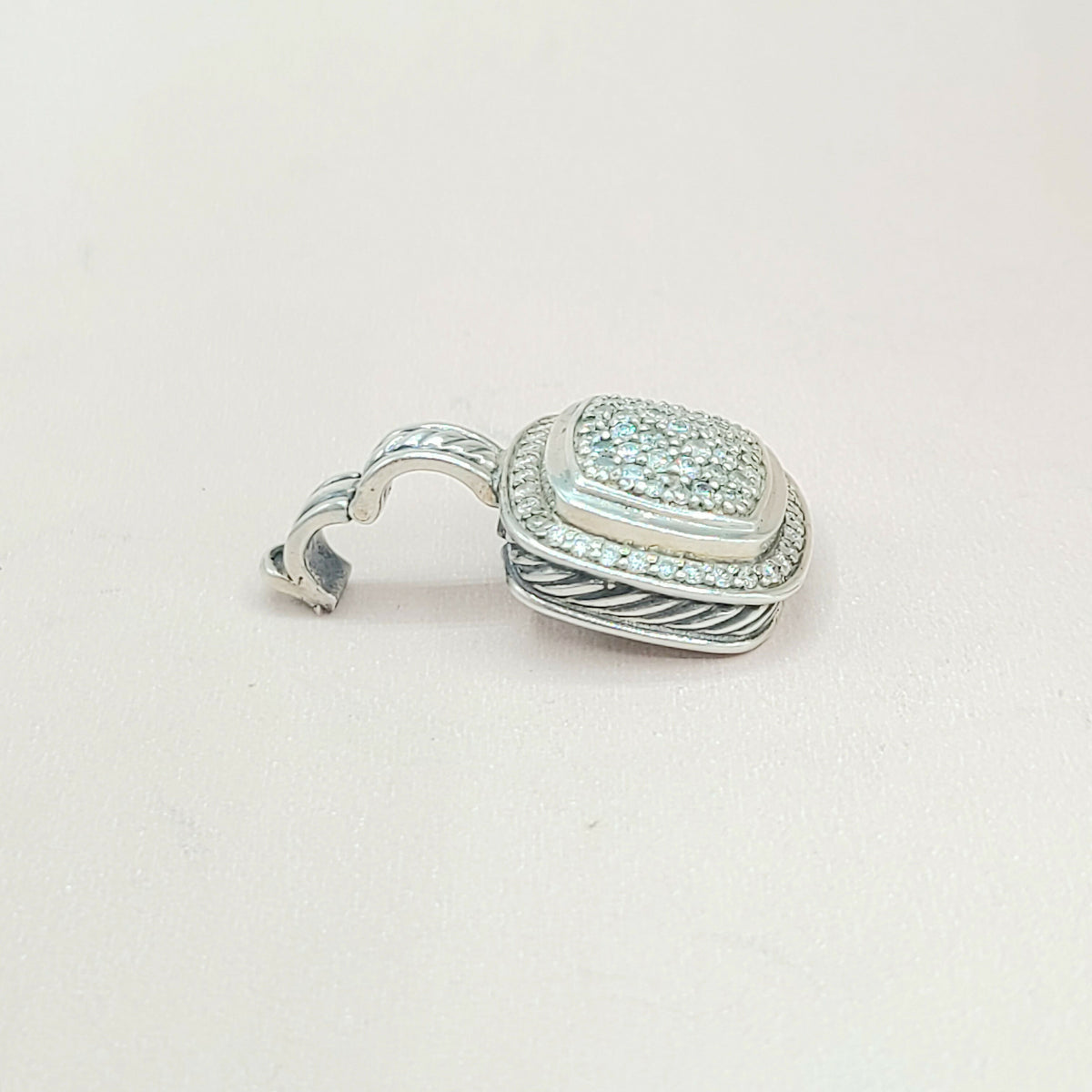  David Yurman Albion 11mm Pave Diamond Pendant Enhancer
