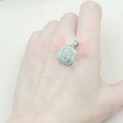  David Yurman Albion 11mm Pave Diamond Pendant Enhancer