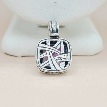  David Yurman Albion 11mm Pink Mother Of Pearl Diamond Pendant Enhancer