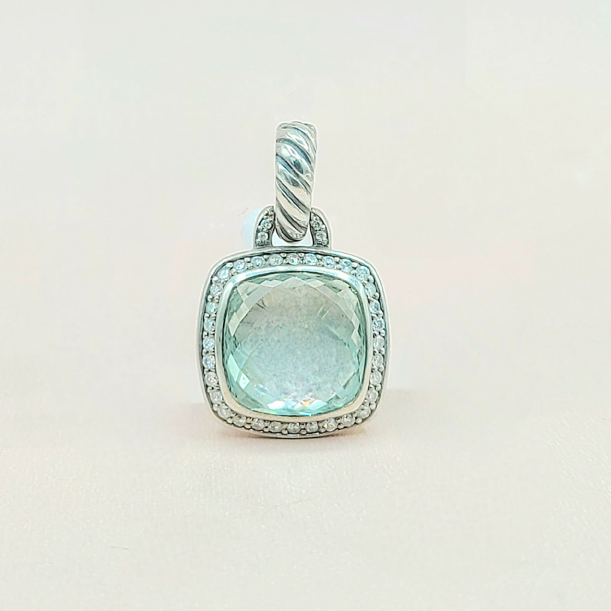  David-Yurman-Albion-11mm-Prasiolite &-Diamond-Pendant-Enhancer