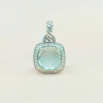  David-Yurman-Albion-11mm-Prasiolite &-Diamond-Pendant-Enhancer