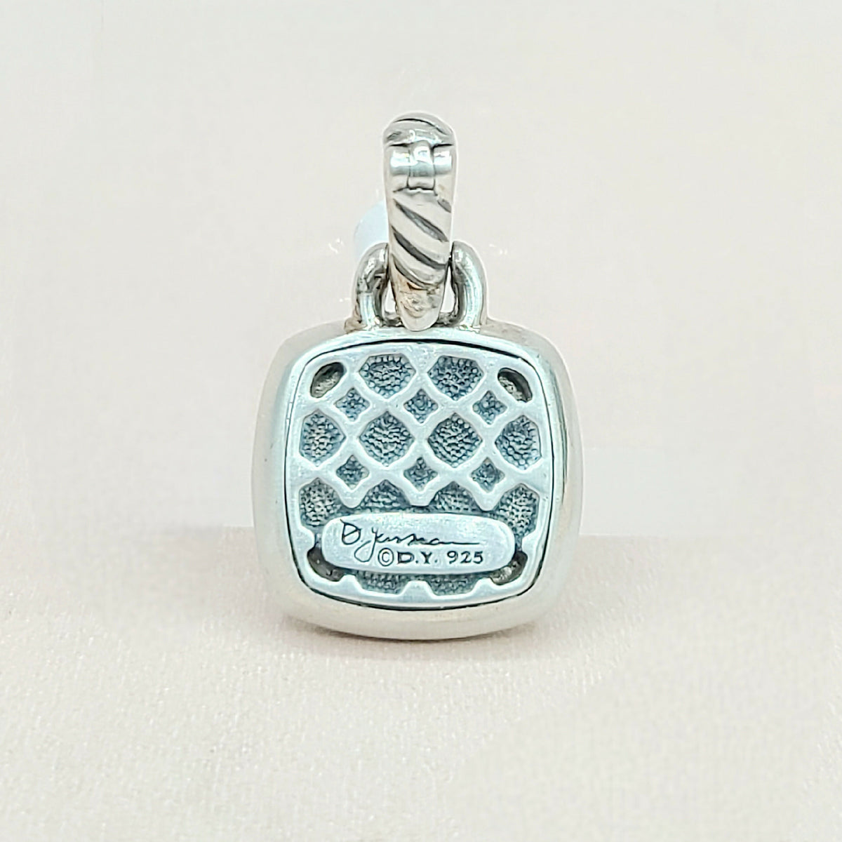  David-Yurman-Albion-11mm-Prasiolite &-Diamond-Pendant-Enhancer