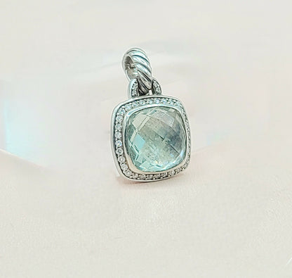  David-Yurman-Albion-11mm-Prasiolite &-Diamond-Pendant-Enhancer