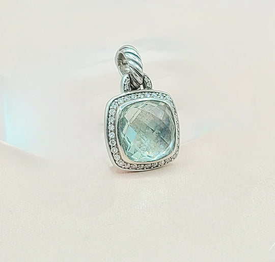  David-Yurman-Albion-11mm-Prasiolite &-Diamond-Pendant-Enhancer