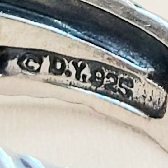  David Yurman Albion-11mm White Agate-Diamond Ring