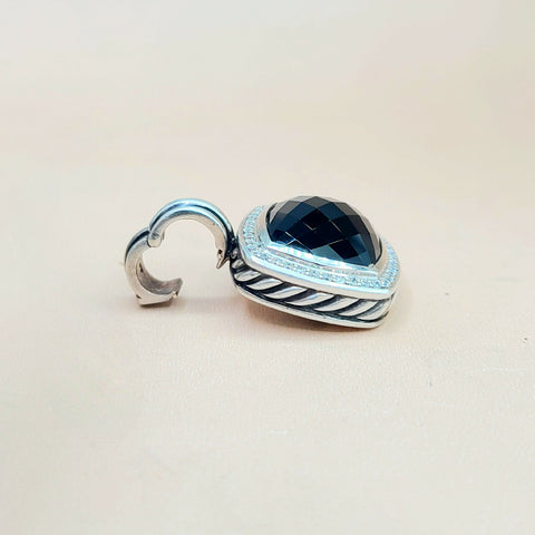  David-Yurman-Albion 14mm Black-Onyx-& Diamond-Pendant-Enhancer