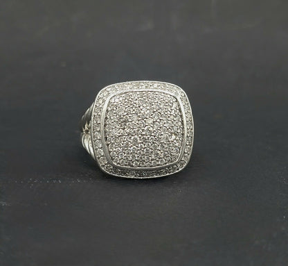 David Yurman Albion 14mm Pavé Diamond Ring Sterling Silver | AYW Luxury