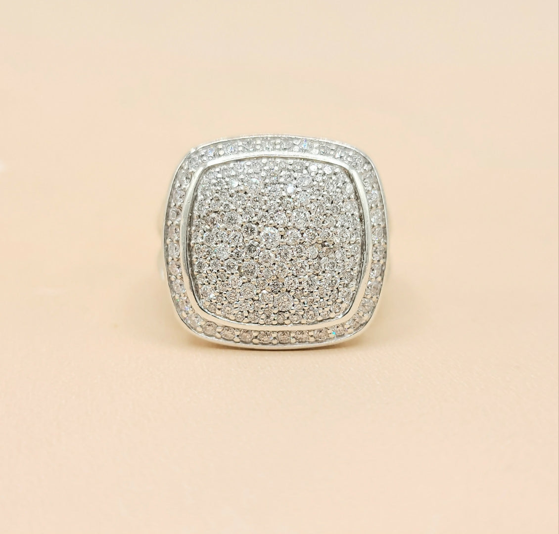 David Yurman Albion 14mm Pavé Diamond Ring Sterling Silver | AYW Luxury