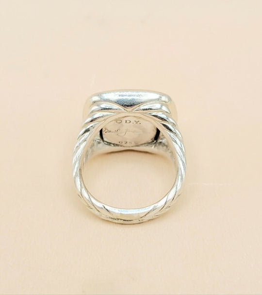 David Yurman Albion 14mm Pavé Diamond Ring Sterling Silver | AYW Luxury