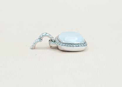  David Yurman Albion-14mm Rock Crystal Diamonds Pendant