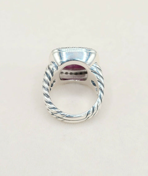  David Yurman Albion 14mm Ruby Diamond Ring
