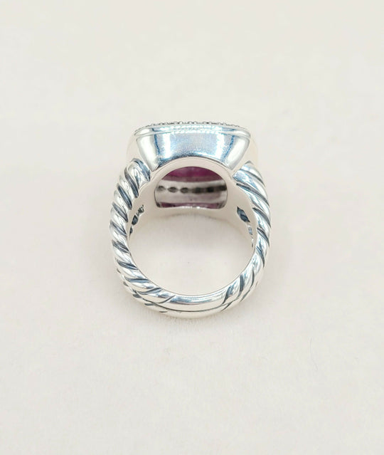  David Yurman Albion 14mm Ruby Diamond Ring