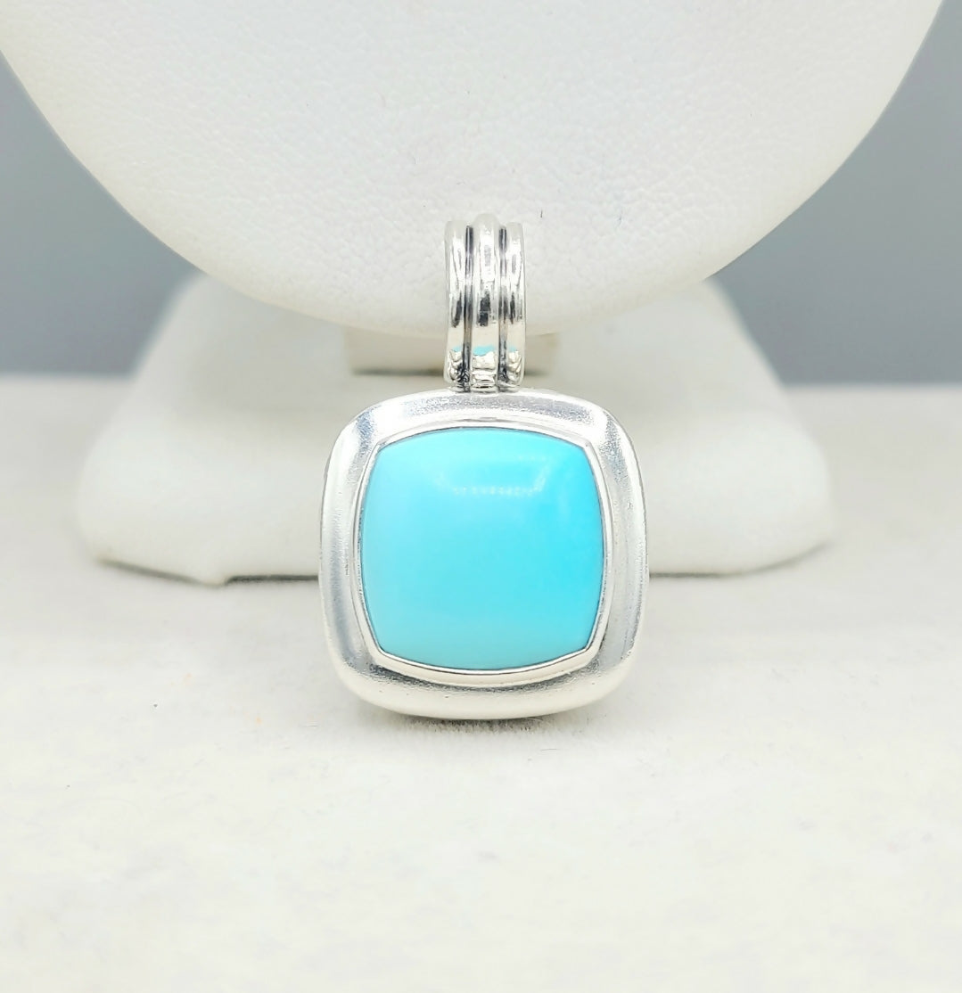  David Yurman Albion-14mm Turquoise-Pendant Enhancer-