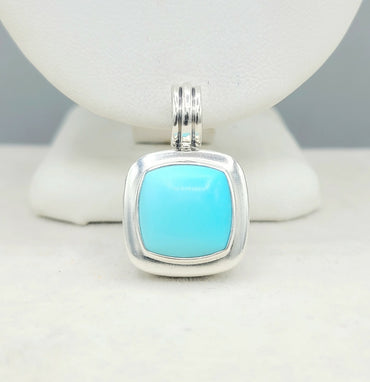 David Yurman Albion 14mm Turquoise Pendant Enhancer 