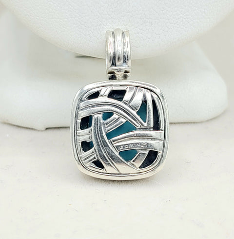  David Yurman Albion-14mm Turquoise-Pendant Enhancer-