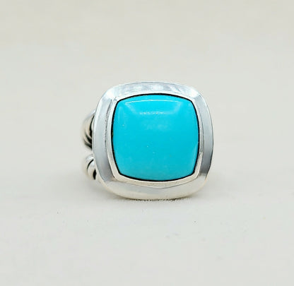 David Yurman Albion 14mm Turquoise Ring Silver | Certified Pre-Owned  AYW Luxury #